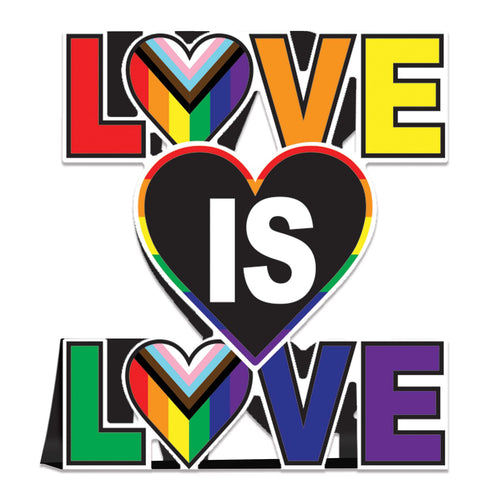 Beistle 3-D Love Is Love Centerpiece - Rainbow | Party Supply | Decoration