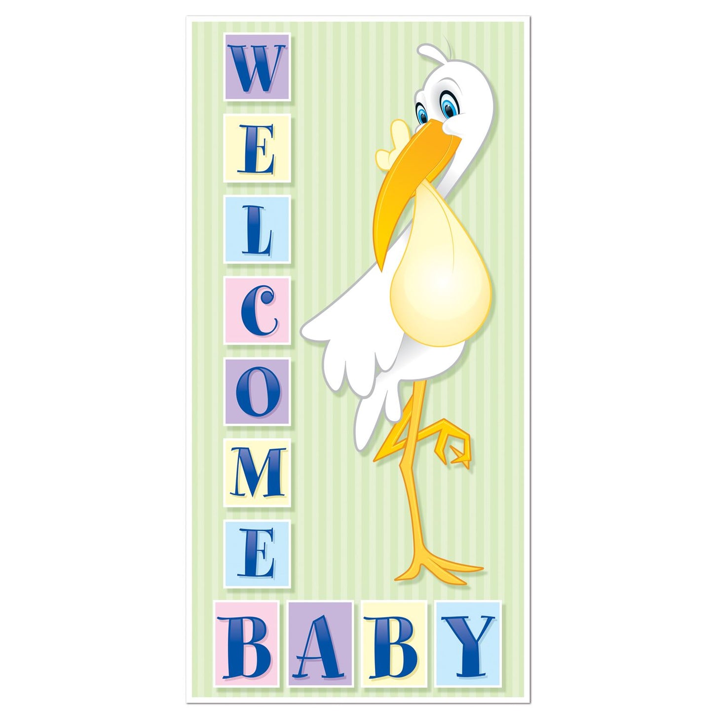 Beistle Welcome Baby Door Cover - Baby Shower | Party Supply | Decoration