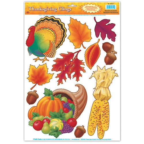 Beistle Thanksgiving Window Clings - Thanksgiving/Fall | Party Supply
