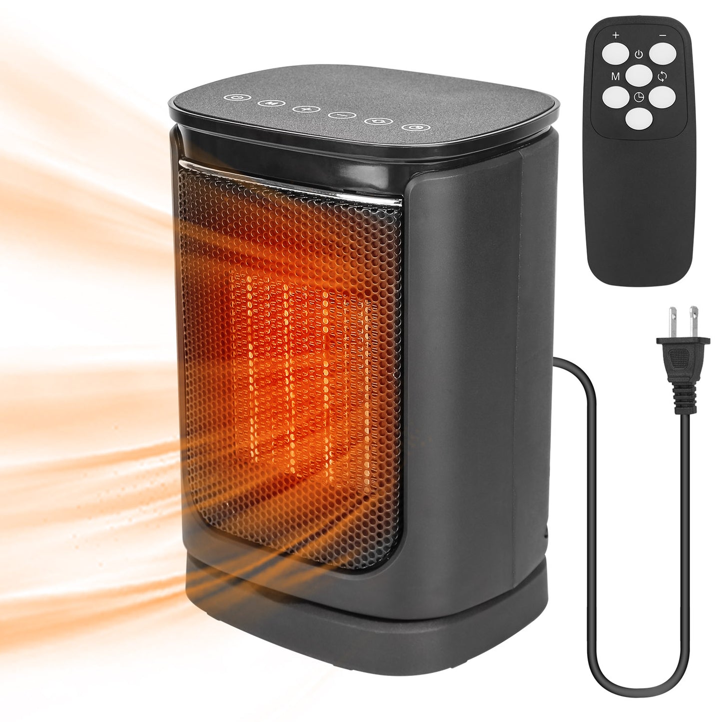 1500W Electric Space Heater Ceramic Heater Fan 90ºOscillating Heating Fan with
