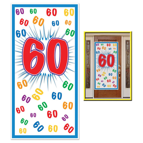 Beistle 60th Door Cover - Birthday-Age Specific | Party Supply | Decoration