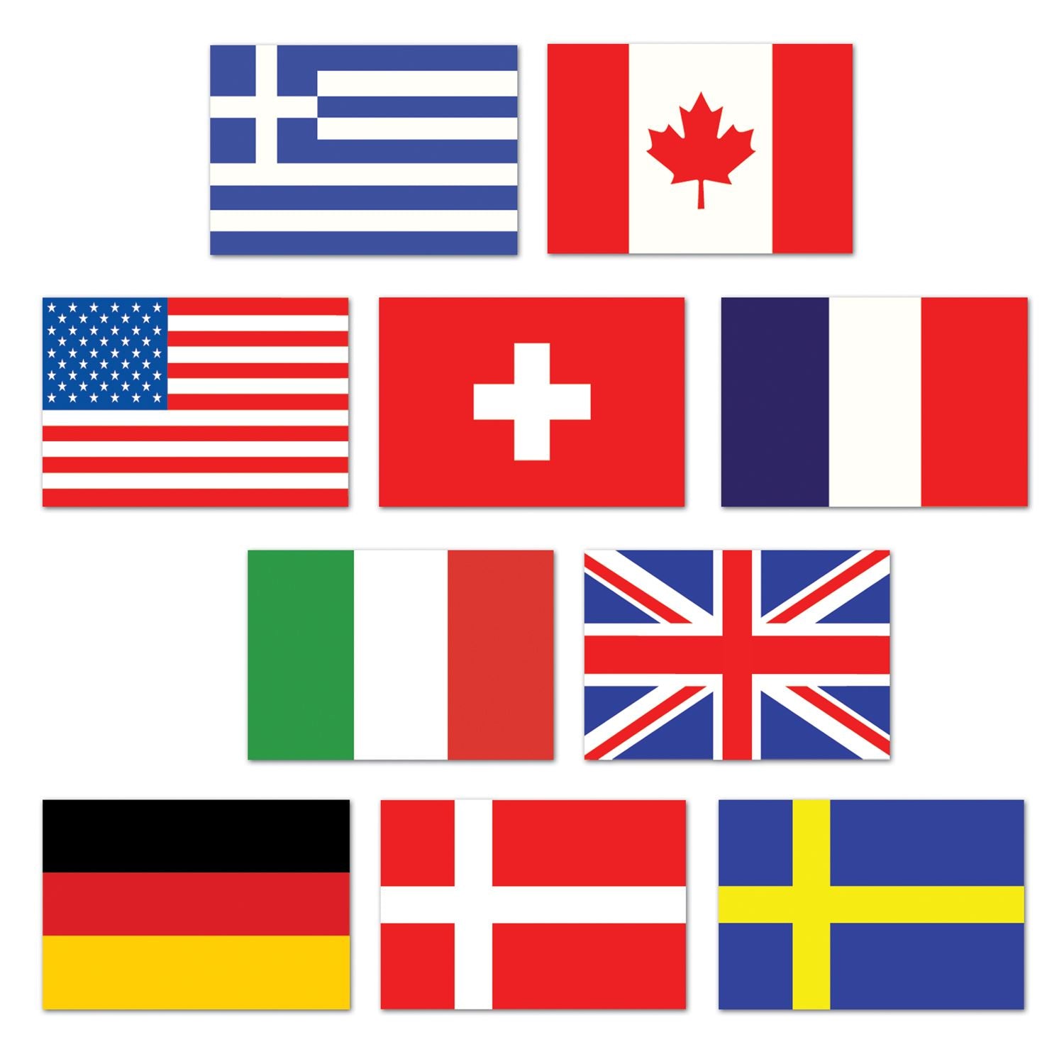Beistle Mini International Flag Cutouts | Party Supply | Decoration