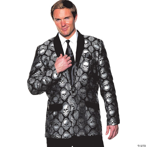 Mens Adult Jacket Sv Jacquard Skull Costume