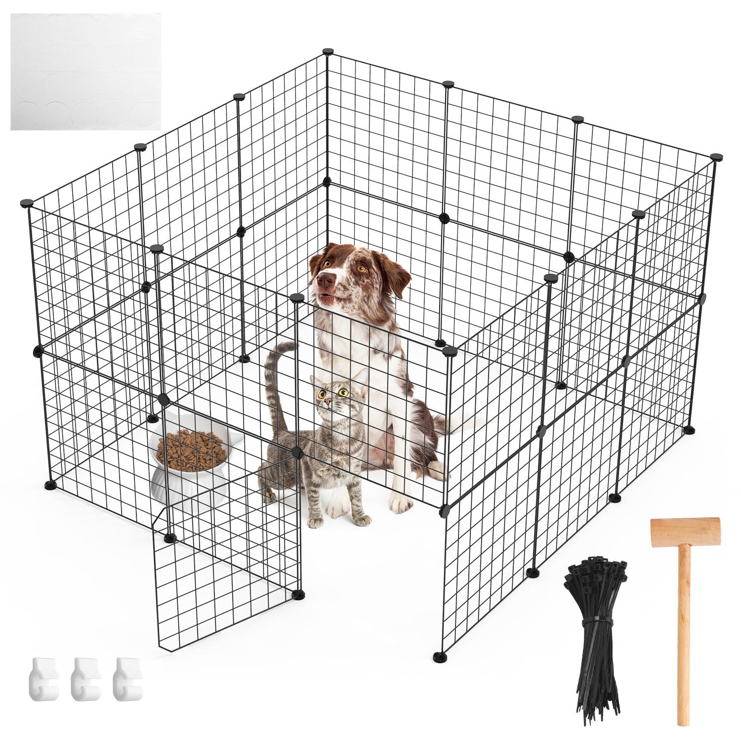 Small Animal Playpen with Door Dog Metal Playpen Small Medium Kitten Puppy