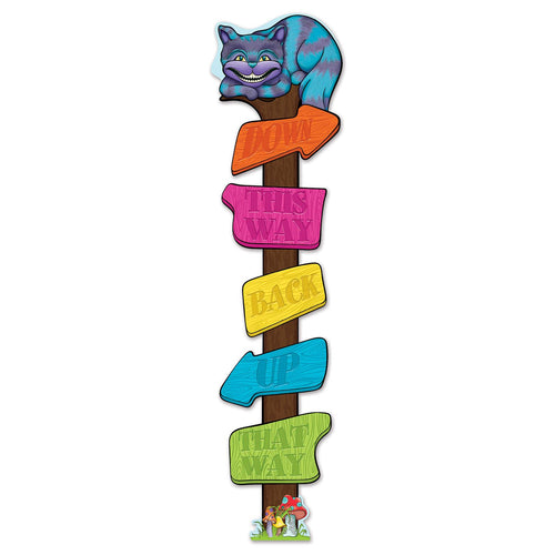 Beistle Directional Post Cutout - Alice In Wonderland | Party Supply