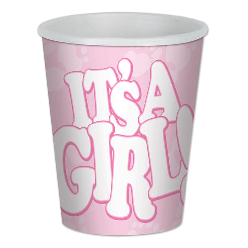 Beistle It's A Girl! Beverage Cups - Baby Shower | Party Supply | Decoration
