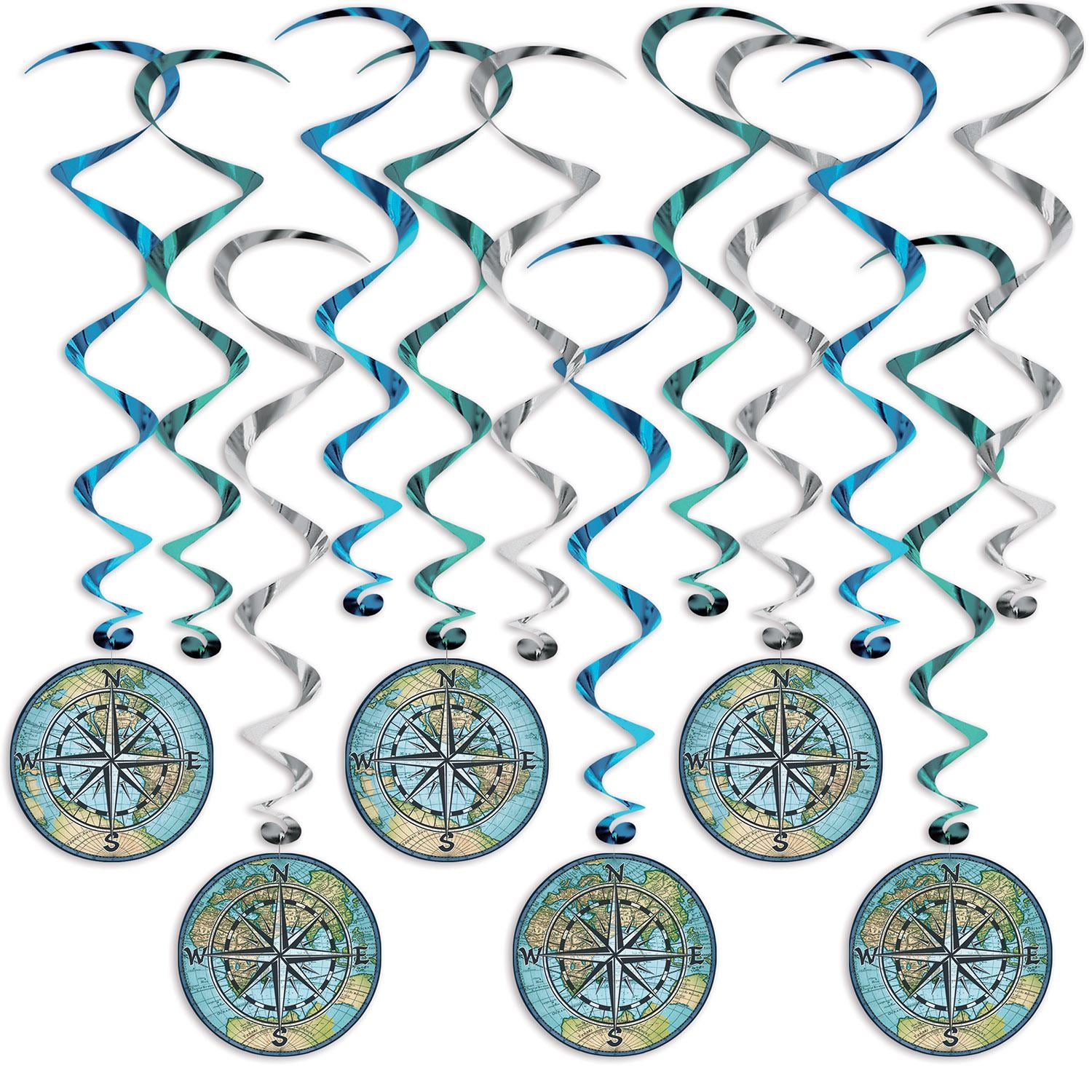 Beistle Bon Voyage Whirls | Party Supply | Decoration