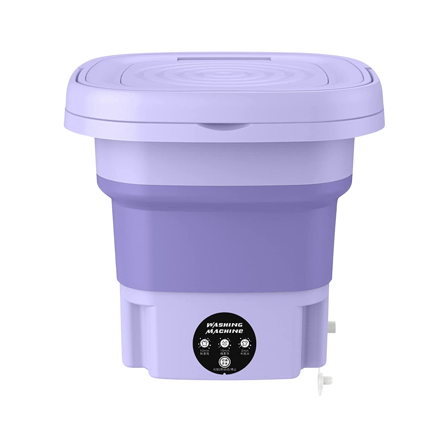 Portable Washing Machine Foldable Laundry Machine with Detachable Drain Bas 7974