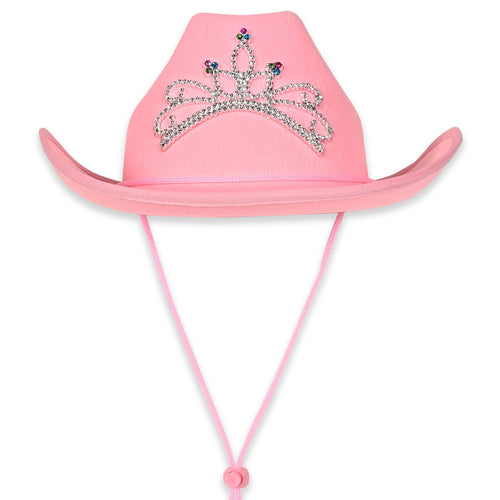 Beistle Pink Felt Cowgirl Hat w/Tiara - Western | Party Supply | Decoration