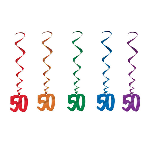 Beistle 50th Whirls - Birthday-Age Specific | Party Supply | Decoration