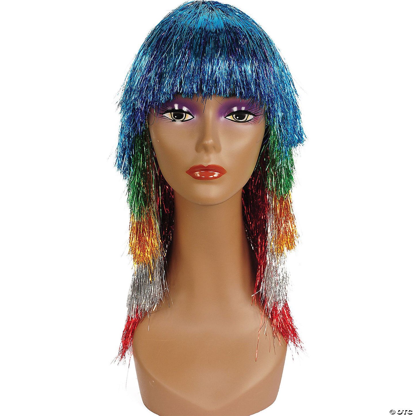 Womens Long Tinsel Pageboy Wig