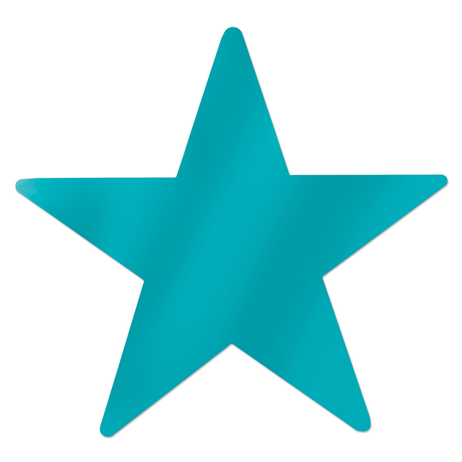 Beistle Turquoise Metallic Star Cutouts - General Occasion | Party Supply