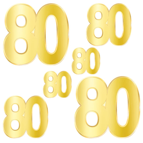 Beistle Foil "80" Birthday Cutouts - Birthday-Age Specific | Party Supply