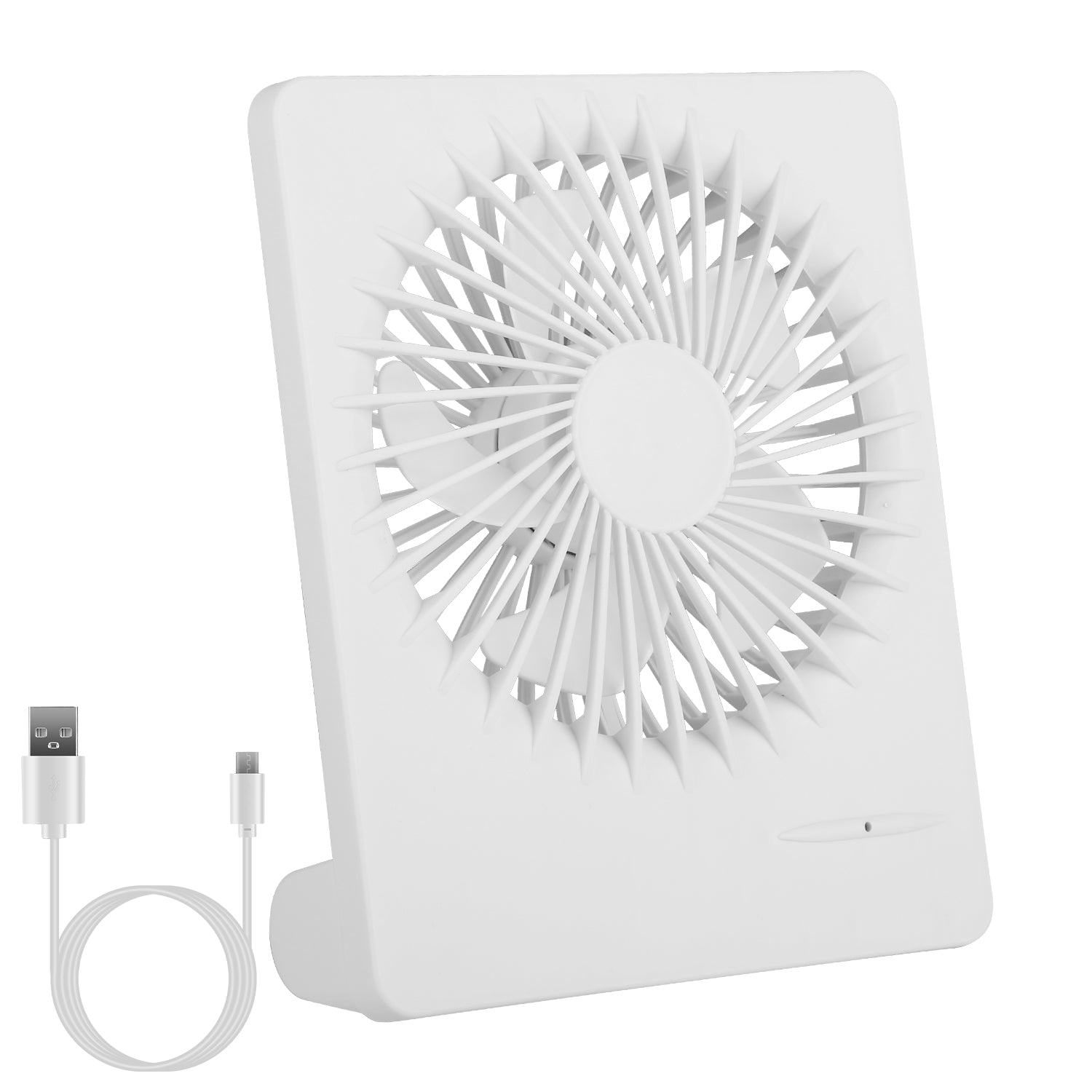 Portable Desk Fan USB Rechargeable Table Cooling Fan Quiet 5 Blades Desktop Fan