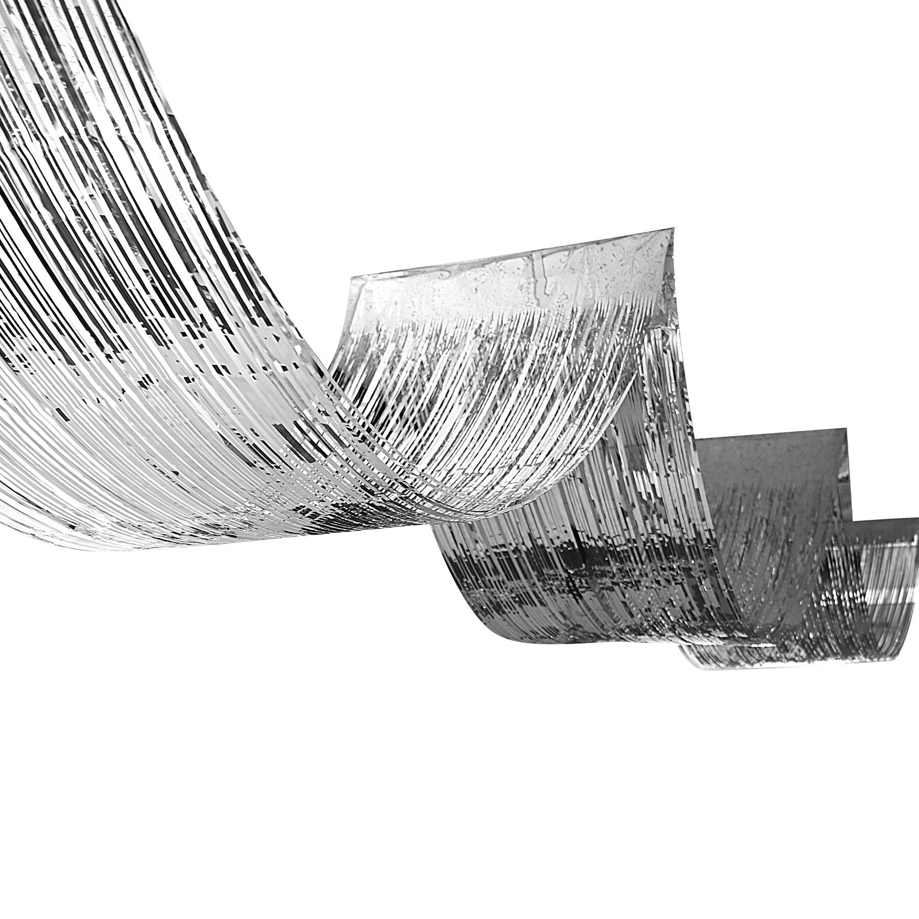 Beistle 1-Ply Metallic Fringe Ceiling Curtain - Silver - General Occasion