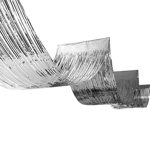 Beistle 1-Ply Metallic Fringe Ceiling Curtain - Silver - General Occasion