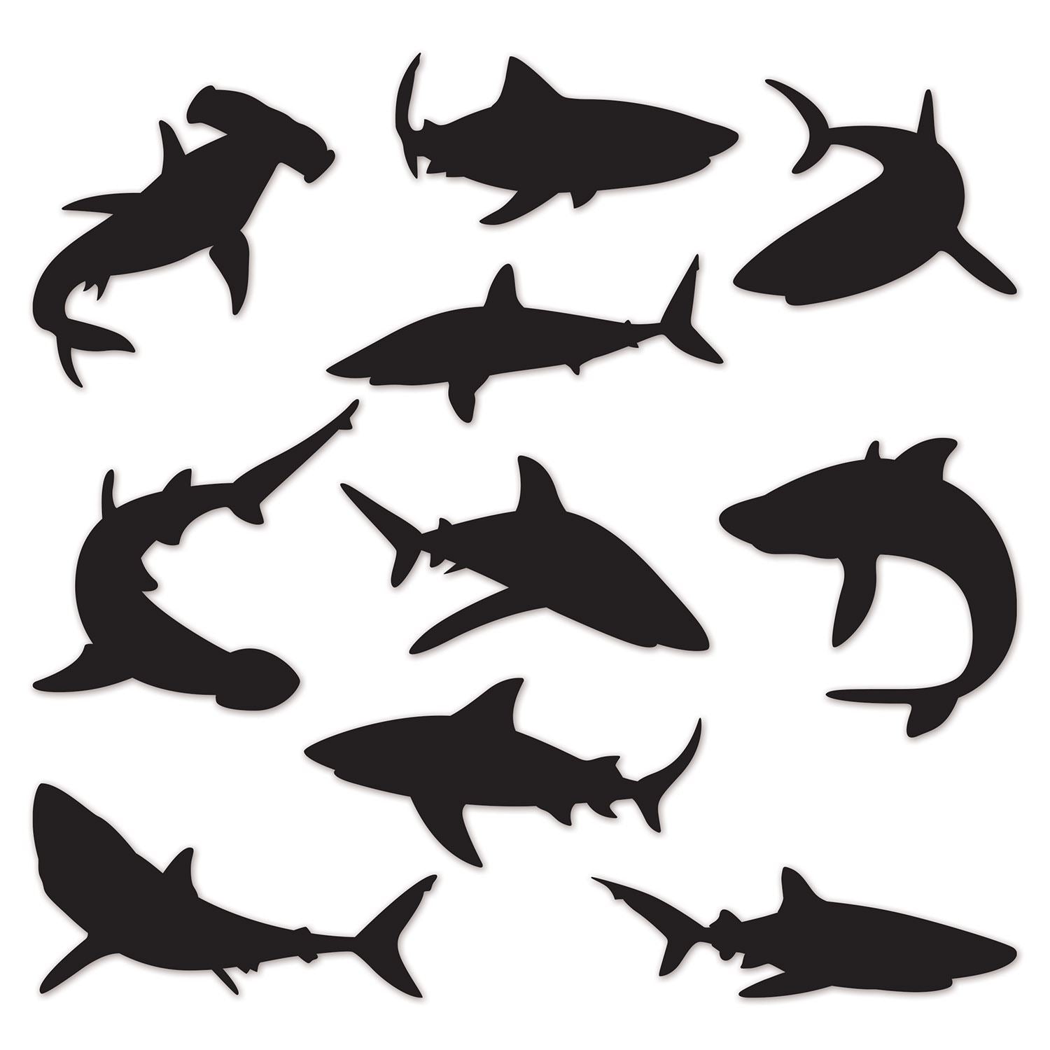 Beistle Shark Silhouettes | Party Supply | Decoration