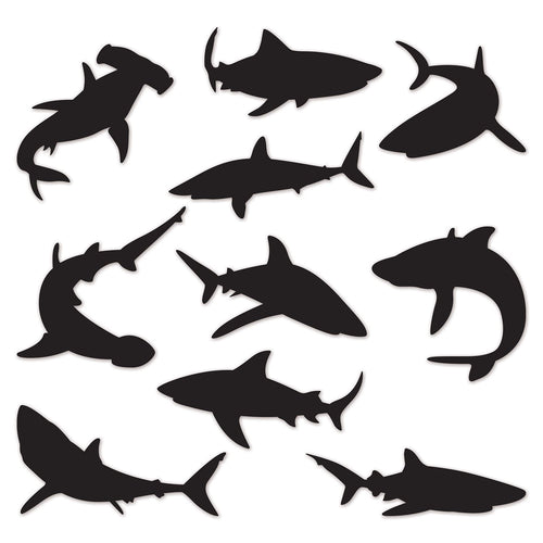 Beistle Shark Silhouettes | Party Supply | Decoration