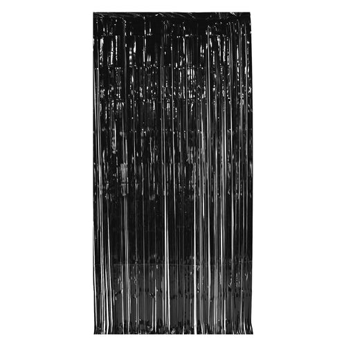Beistle Black 1-Ply Gleam N Curtain - General Occasion | Party Supply