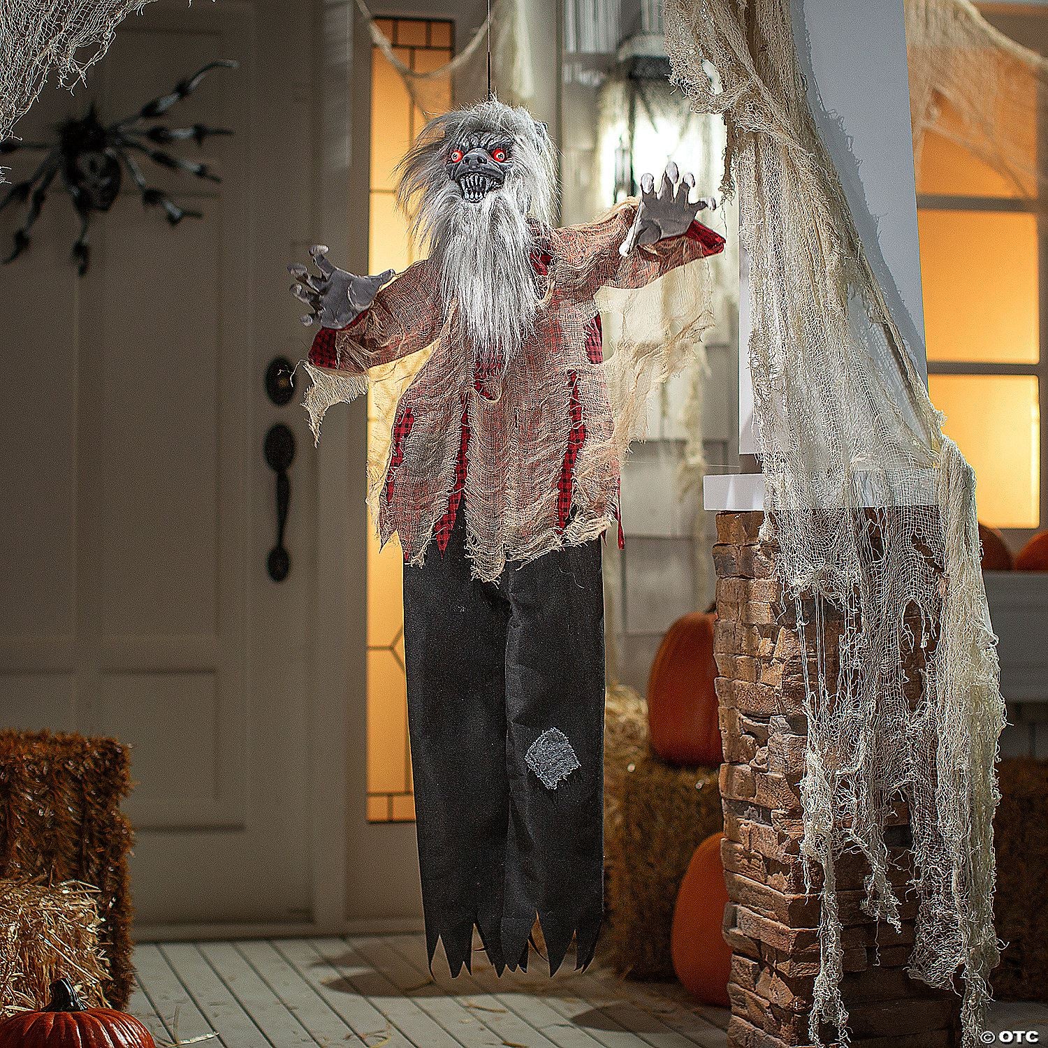 31 1/2" x 47 1/4" Hanging Animated Tattered Werewolf Halloween Decoration
