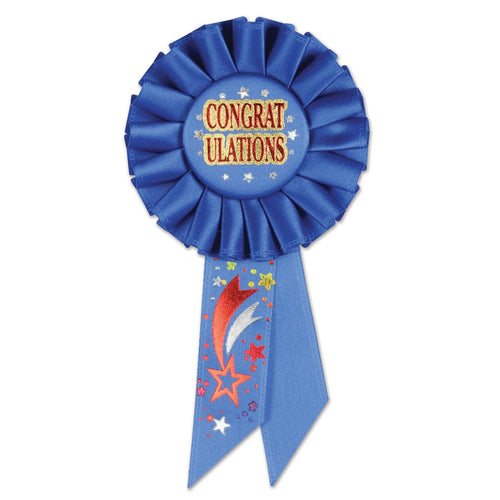 Beistle Congratulations Rosette Ribbon - Baby Shower | Party Supply