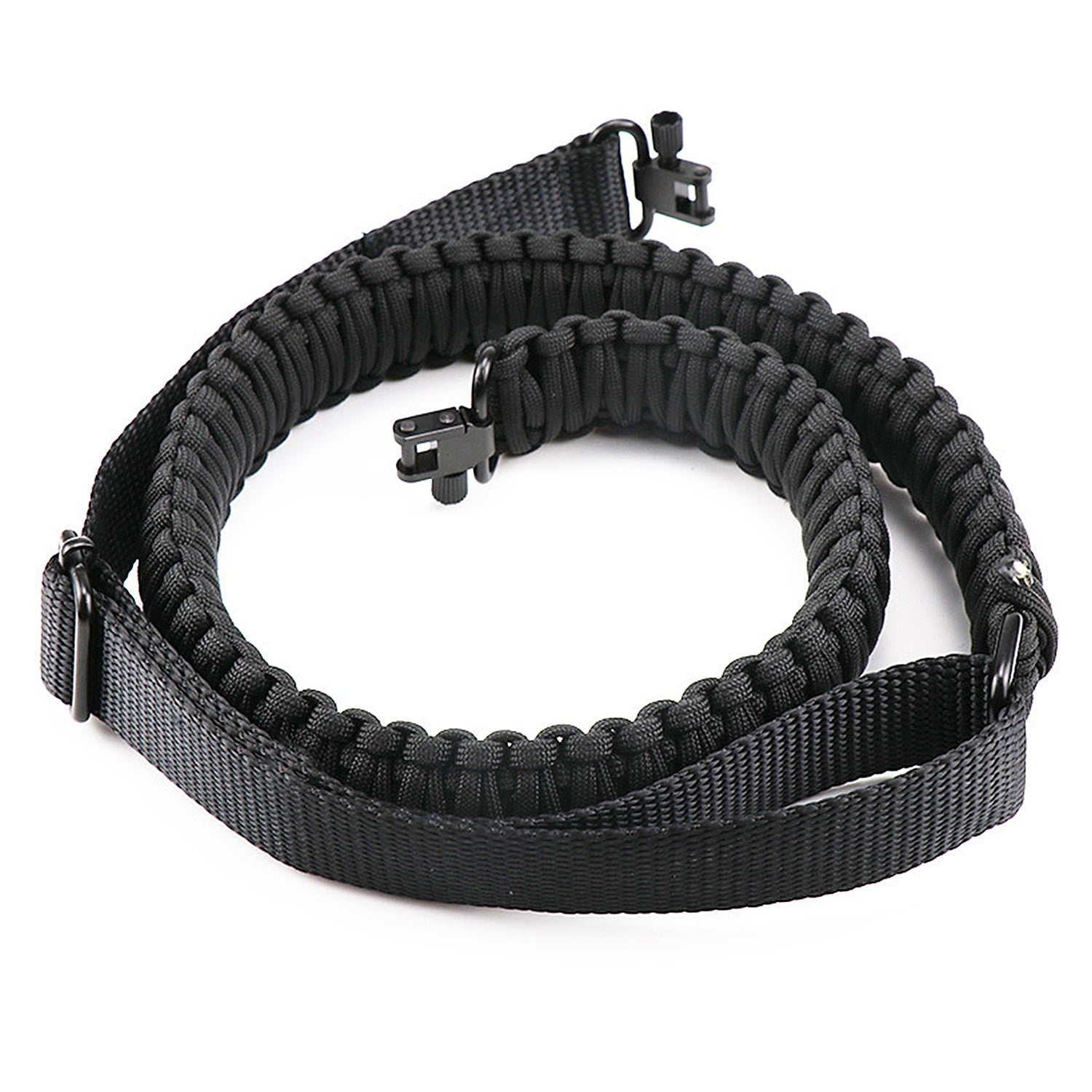 Tactical Paracord Sling Adjustable Paracord Strap Gun Belt Rifle Gun Sling w/