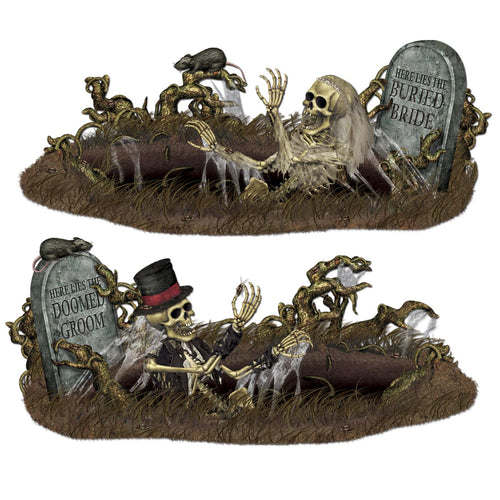 Beistle Doomed Groom and Buried Bride Props - Halloween | Party Supply