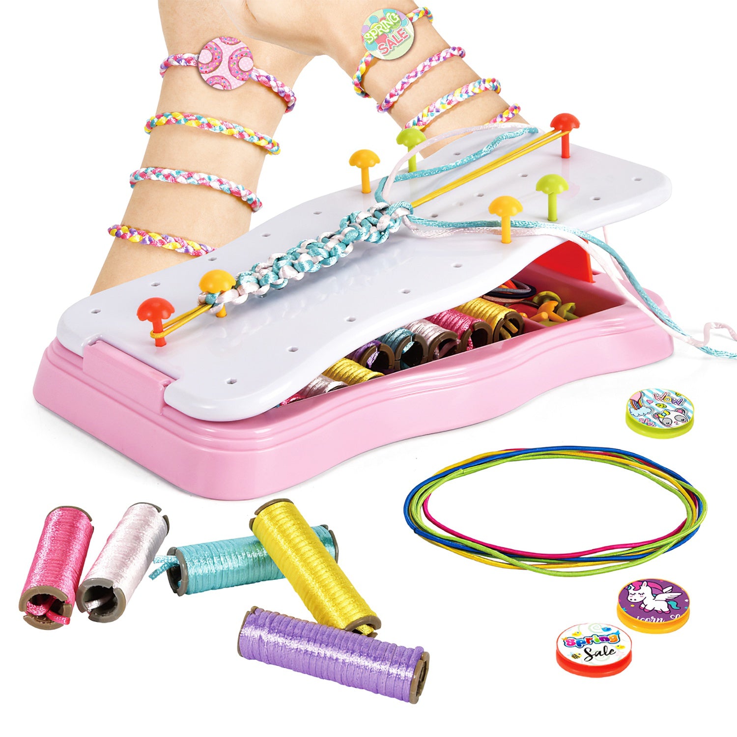 Bracelet Making Kit DIY Arts and Crafts Toys Kids Travel Activity Set Birthday