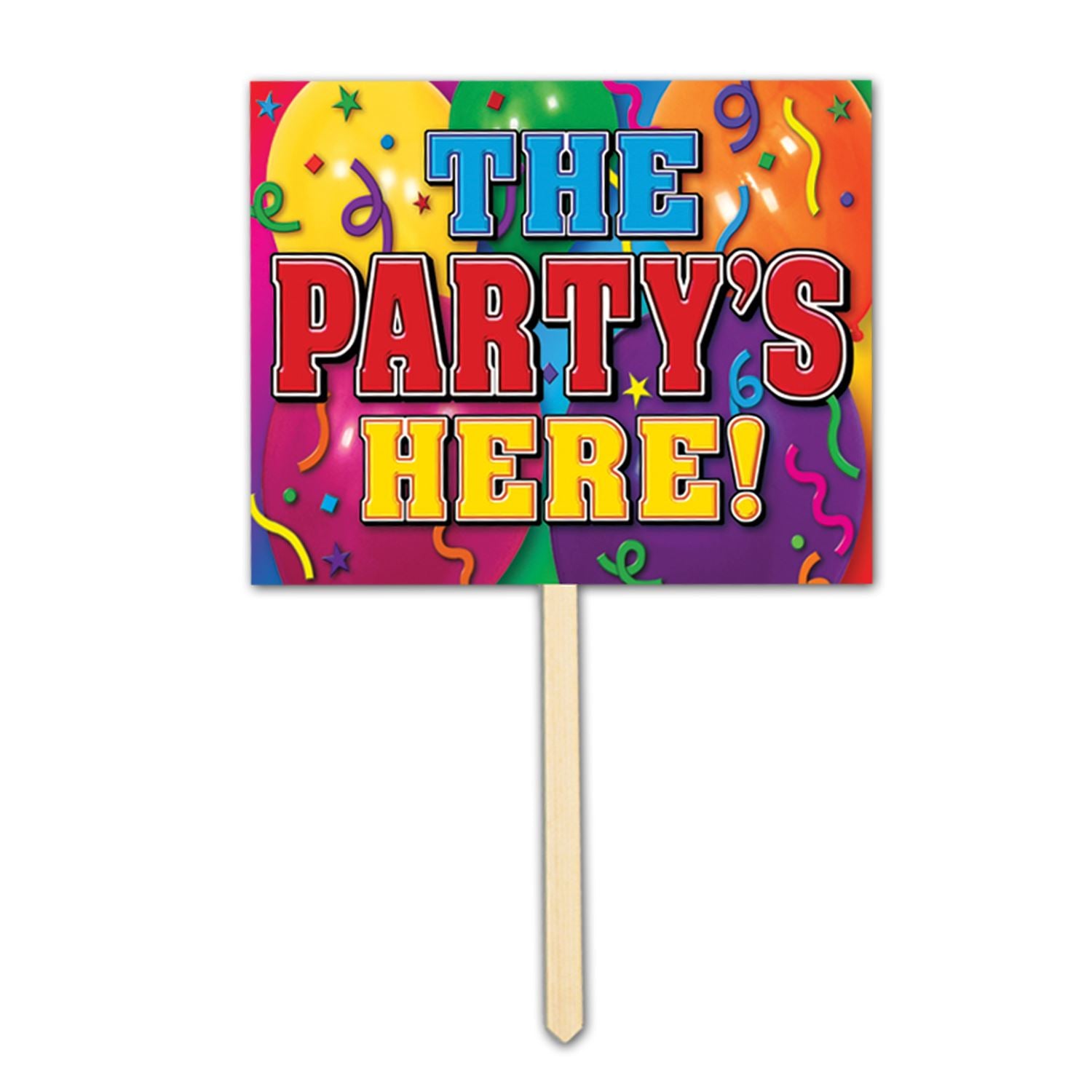 Beistle Partys Here Yard Sign - Birthday | Party Supply | Decoration