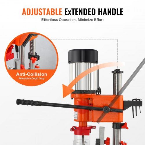 Benchtop Mortise Machine 370W 1725 RPM Woodworking Mortising Machine with 1
