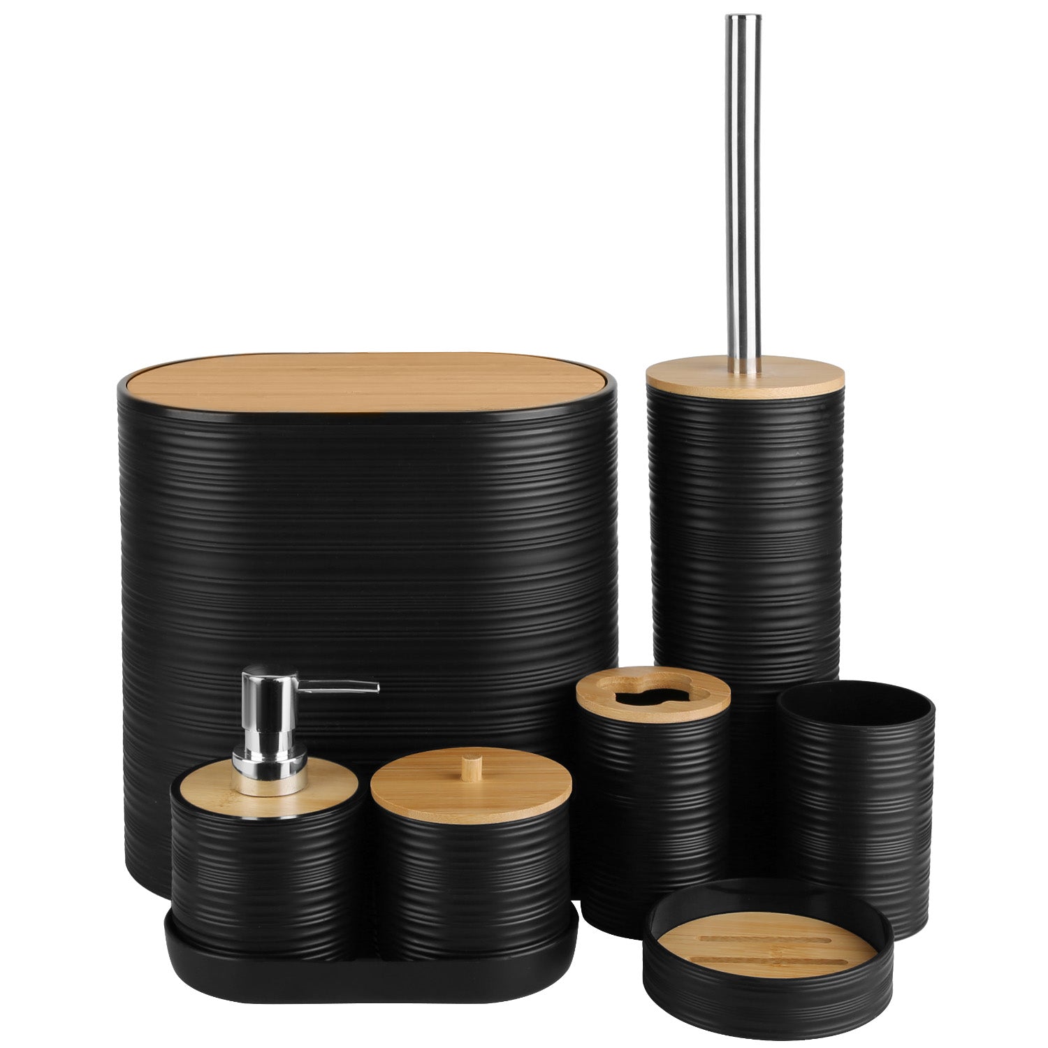 8Pcs Bathroom Accessories Set Bathroom Holder Set with Soap Dispenser