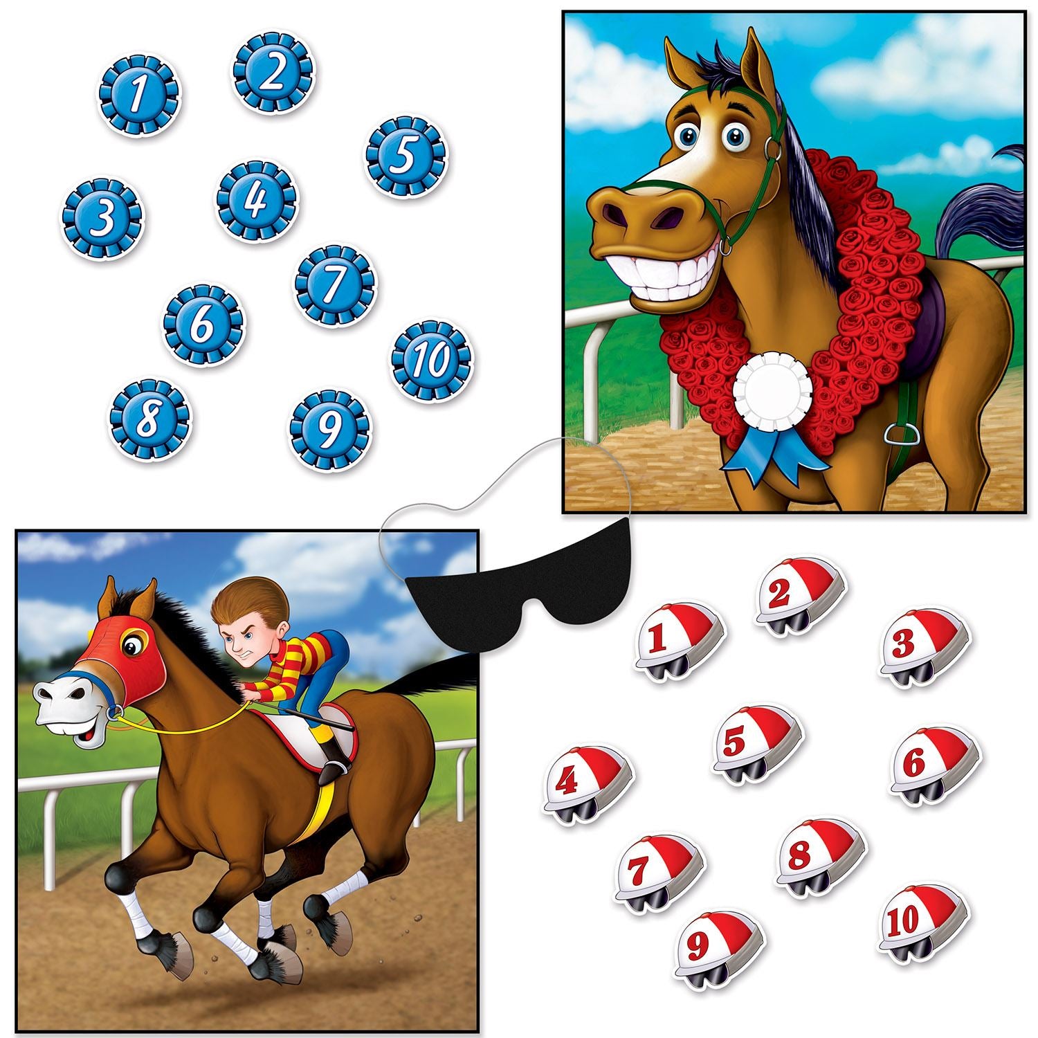 Beistle Horse Racing Party Games 2-In-1 - Derby Day | Party Supply