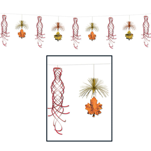 Beistle Leaf Shimmer Garland - Thanksgiving/Fall | Party Supply | Decoration