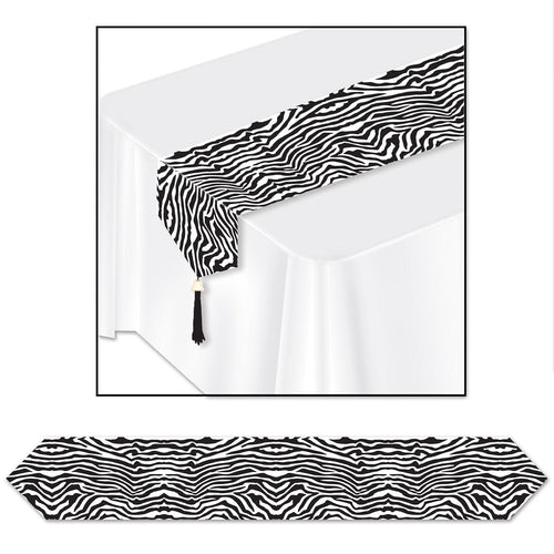 Beistle Printed Zebra Print Table Runner - Jungle | Party Supply | Decoration