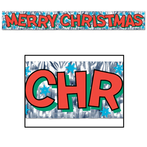Beistle Foil Merry Christmas Banner - Christmas/Winter | Party Supply