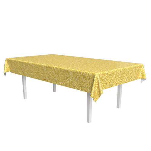 Beistle Printed Sequined Tablecover - Gold - General Occasion | Party Supply