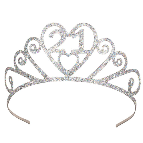 Beistle Glittered 21 Tiara - 21st Birthday | Party Supply | Decoration