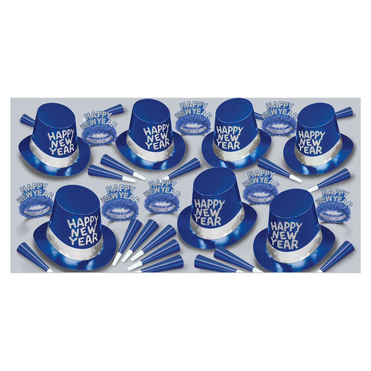 Beistle Blue Ice New Year Assortment (for 50 people) - New Years | Party