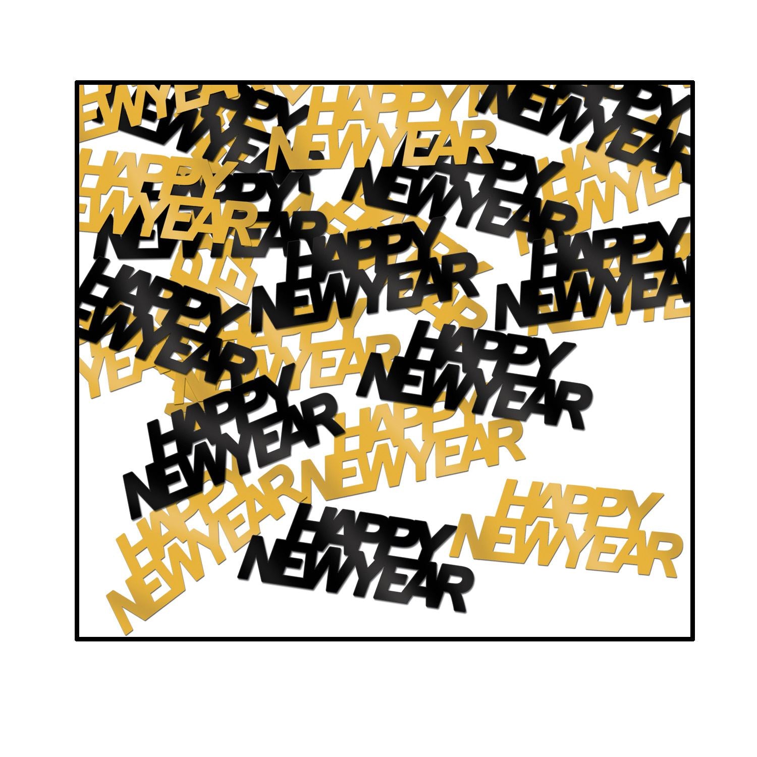 Beistle Black and Gold Happy New Year Fanci-Fetti - New Years | Party Supply