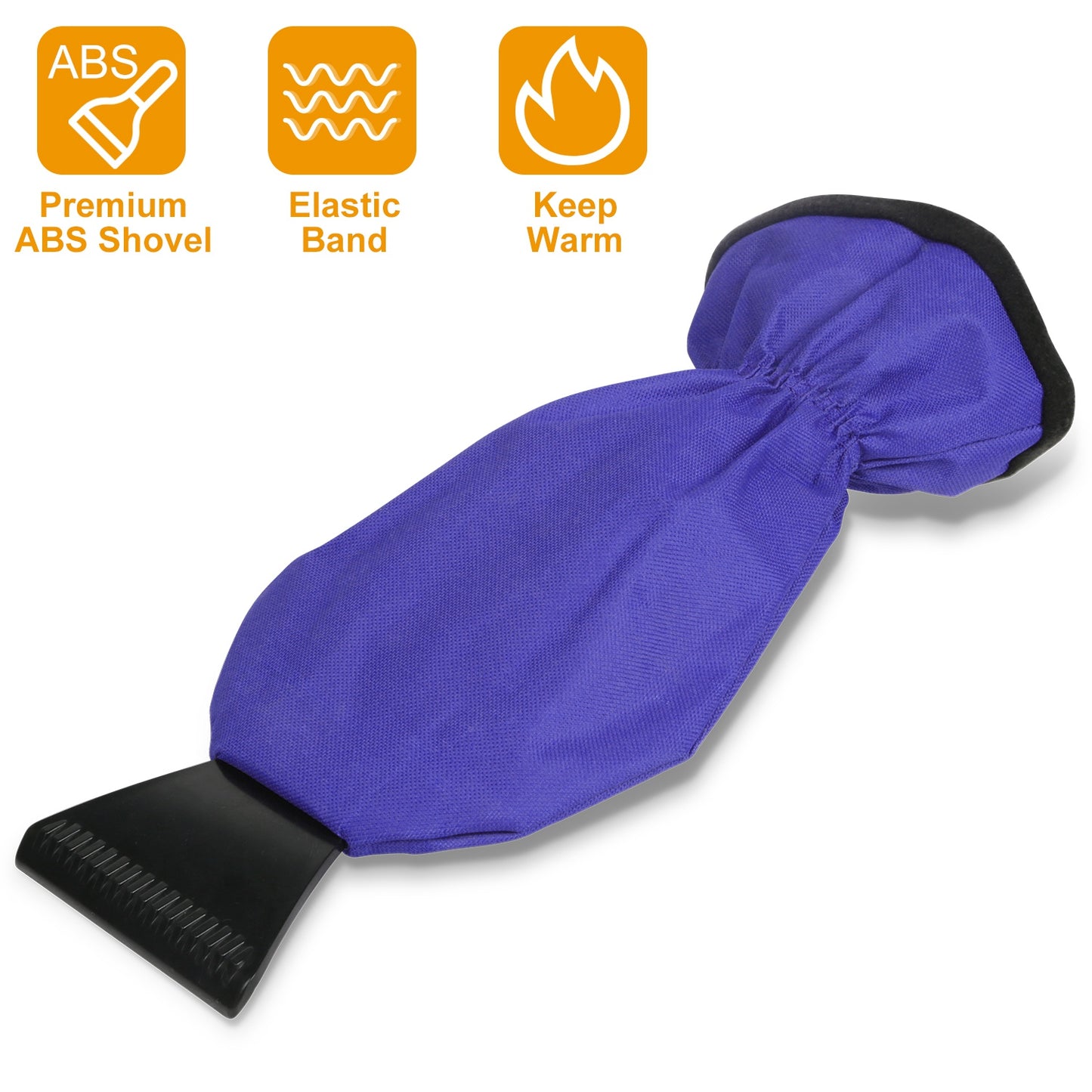 Ice Scraper Glove Car Windshield Snow Scraper Remover Glove Lined of Fleece