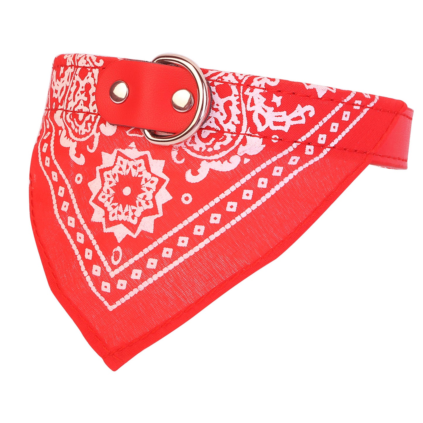 Adjustable Bandana Leather Pet Collar Triangle Scarf Pet Supplies Dog Suppl 2064