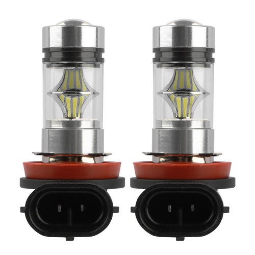2PCS 1000lm 100W H8/H9/H11 LED Fog DRL Light Bulb IP65 Water-Resistant 360°