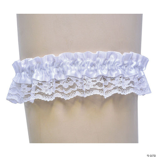 Garter Lace White Single Costume Accessories