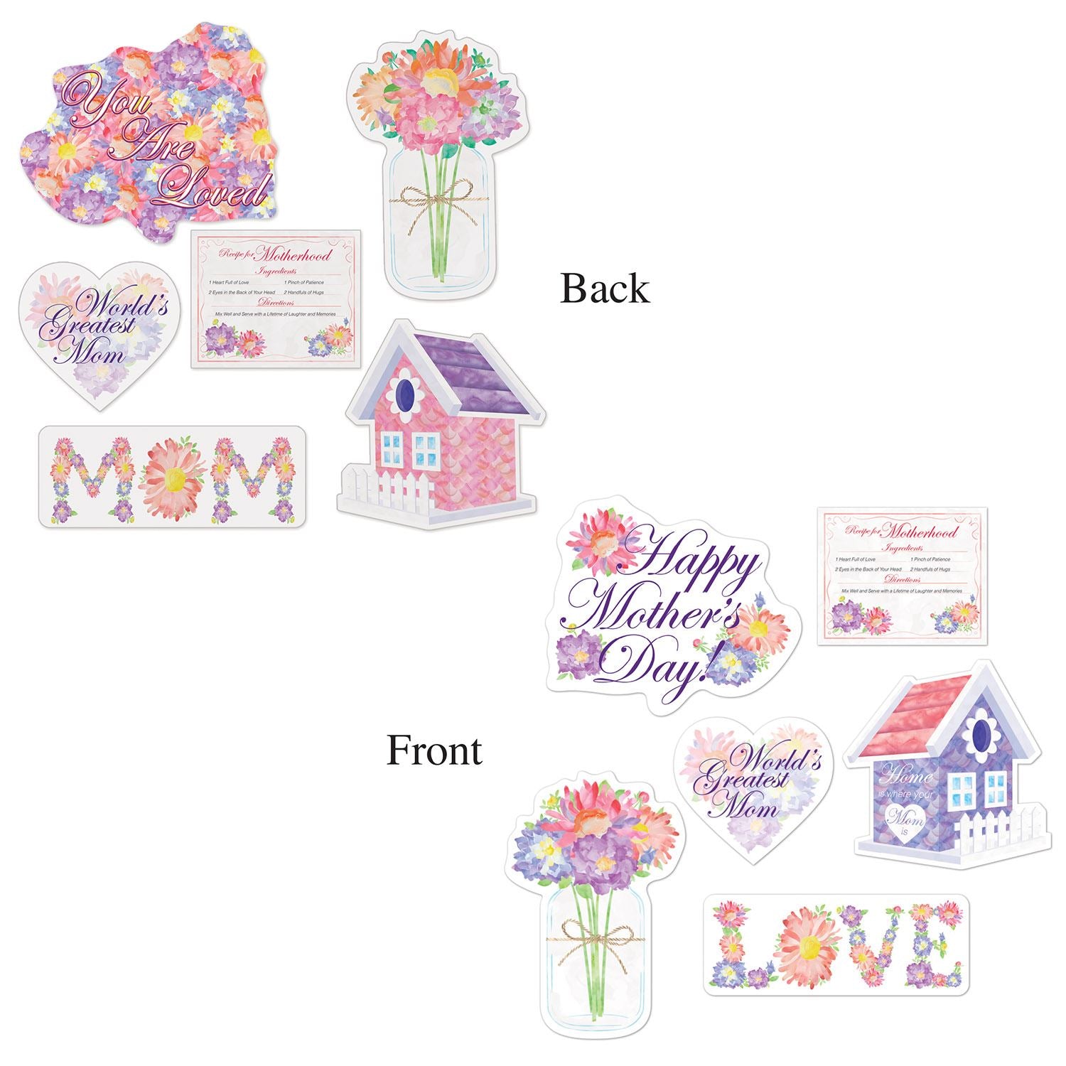Beistle Mother's Day Cutouts - Mothers/Fathers Day | Party Supply | Decoration