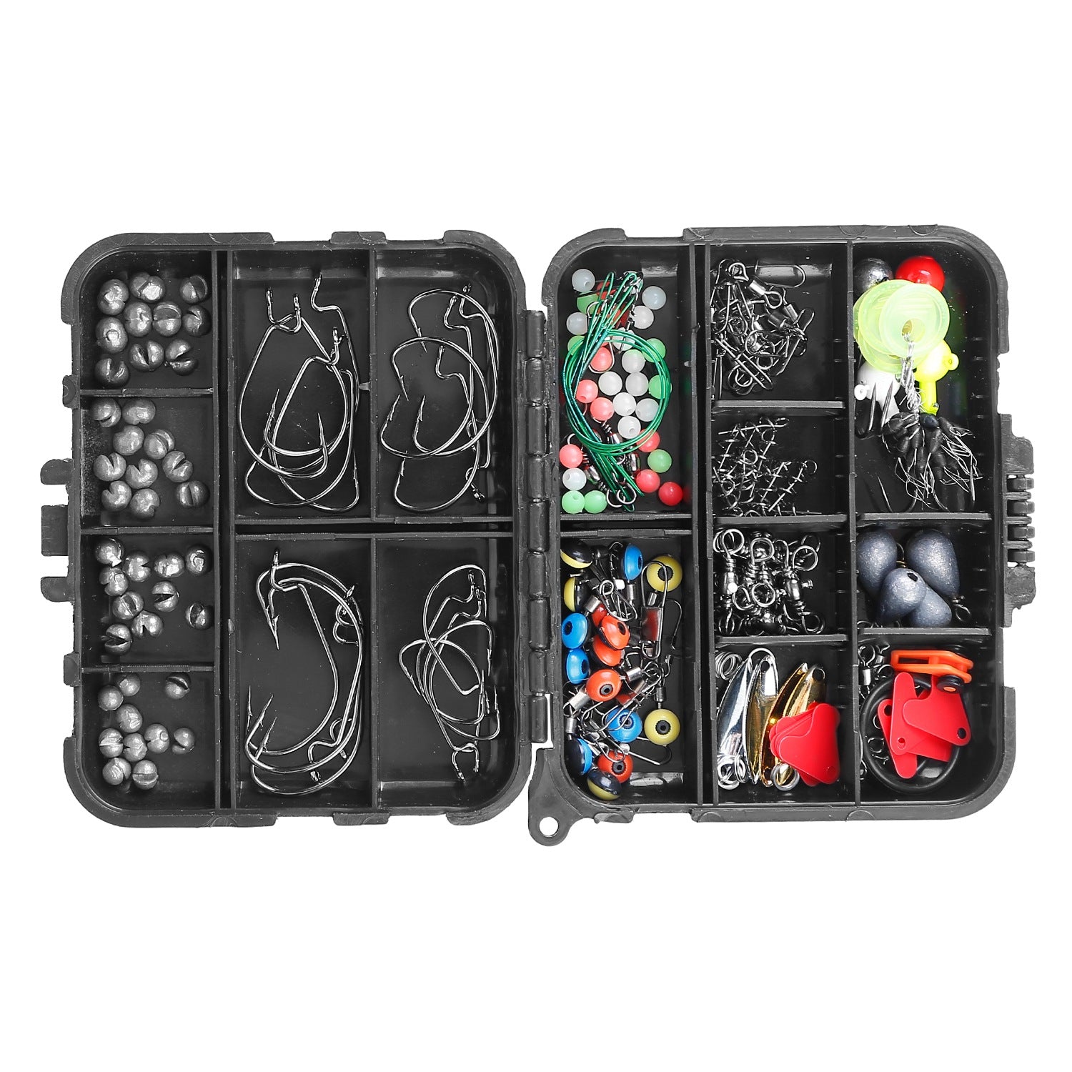 188Pcs Fishing Accessory Kit Portable Fishing Set Including Jig Hooks Sinker