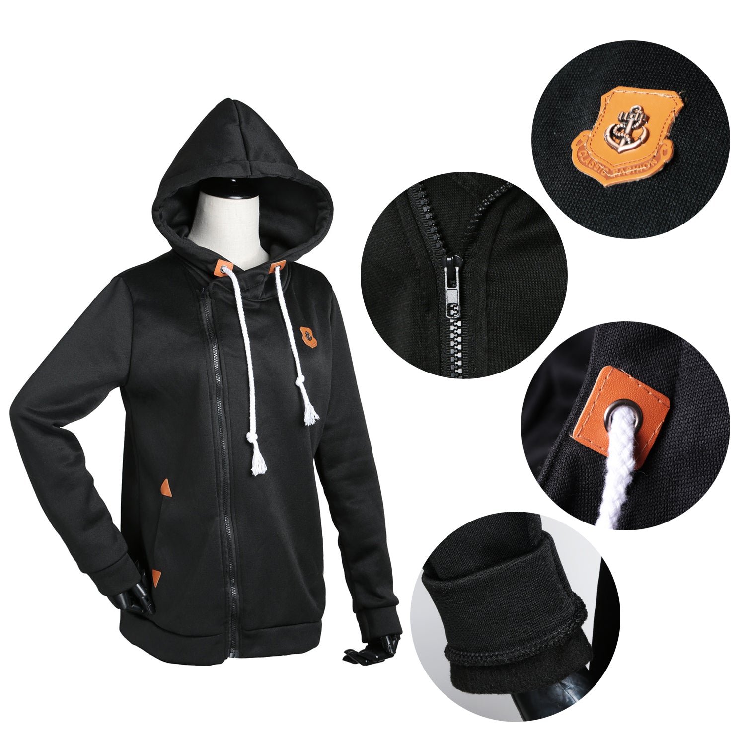 Women s Full Zip-up Brushed Inner Hoodie Sweatshirt Apparel & Jewelry Women