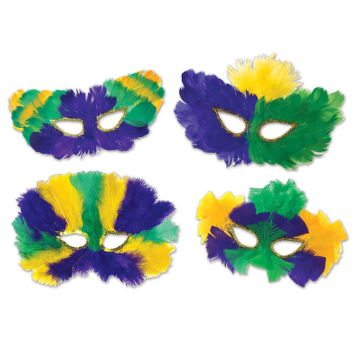 Beistle Mardi Gras Fanci-Feather Mask | Party Supply | Decoration