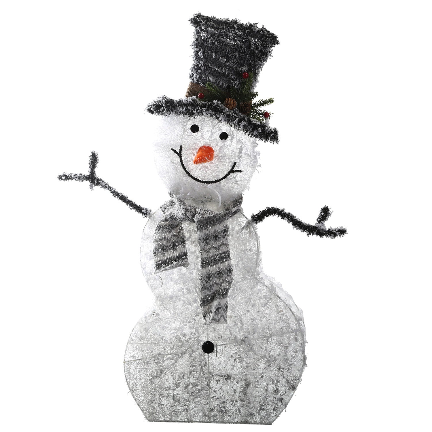 LED Christmas Snowman Decoration Light Collapsible Battery Operated Lighted