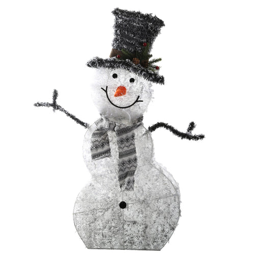 LED Christmas Snowman Decoration Light Collapsible Battery Operated Lighted
