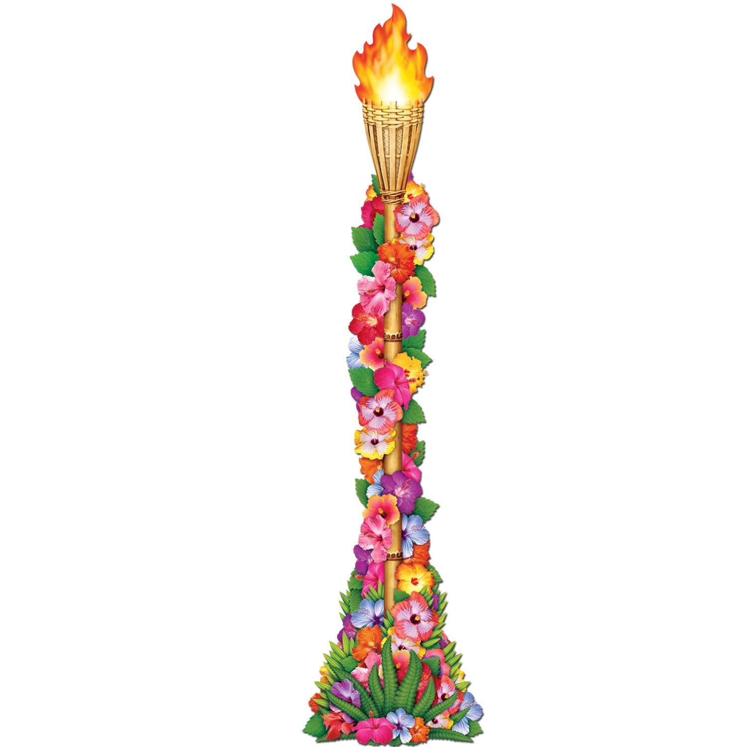 Beistle Jointed Floral Tiki Torch - Luau | Party Supply | Decoration
